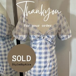 NWT•Gingham dress•XL/L